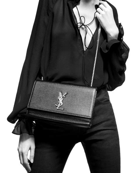 ysl medium monogramme chain bag|Saint Laurent Kate Medium YSL Crossbody Bag in Grained Leather.